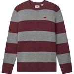 Левис Свитер Мужской Красный Серый в Полоску - фото 2