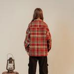 Винтажная шерстяная куртка унисекс в красную клетку - фото 11