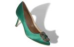 Туфли-лодочки Hangisi 90mm Satin MANOLO BLAHNIK - фото 5