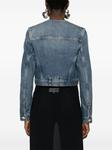 Alaïa укороченная джинсовая куртка, синий - фото 4