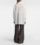 Рубашка из хлопкового поплина Brunello Cucinelli, белый - фото 3