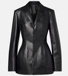 Кожаный блейзер Fforme, черный - фото