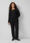 Топ QS Long sleeved top, Schwarz/Black - фото 2