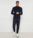 Лонгслив мужской Boss Green облегающего кроя с логотипом бренда, синий - фото 2