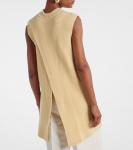 Объемный жилет из ребристой шерсти Jil Sander, Vanilla - фото 6