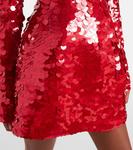 Терфрайт мини-платье из джерси с пайетками Sportmax, Rosso - фото 5