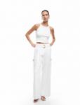 Широкие брюки-карго Koton, белый - фото 4