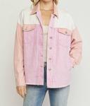 Джинсовая куртка в стиле колор-блок, цвет мульти entro - фото