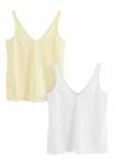 Топ Next REGULAR FIT-2 PACK , Lemon White/Yellow - фото