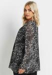 Блуза LEOPARD Yours Clothing, серый - фото 3