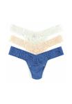 Стринги DAILY 3PACK LOW RISE Hanky Panky, синий - фото 3