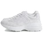 Кроссовки женские Gucci Rhyton с принтом логотипа, белый - фото