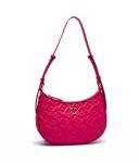 Сумка-хобо кожаная Pinko Half Moon Mini, фуксия - фото 4