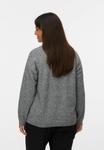 Джемпер Vero Moda Curve VMCAMOREMIO , Medium Grey Melange/Dark Grey - фото 3