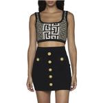 Топ вязаный с логотипом Monogram BALMAIN, черный - фото 4