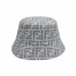 Фф Жаккардовая Бакетная Шляпа FENDI, Серый - фото