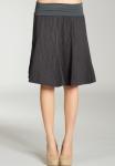 Юбка А-силуэта Caspar, темно-серая - фото 4