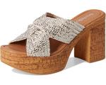 Туфли Seychelles Adorned Metallic Raffia Slide Sandal, серебряный - фото 7