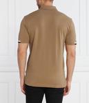 Поло мужское Boss с контрастными деталями, коричневый - фото 4