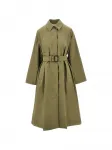 Тренч с поясом Weekend Max Mara, зеленый - фото