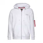 Толстовка Alpha Industries с капюшоном "Back Print Zip Hoody", белый - фото 7