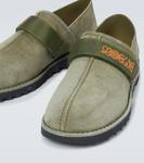 Замшевые тапочки Loewe, Khaki Green - фото 3