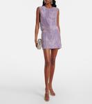 Кольчужный топ Self-Portrait, Liliac - фото 2