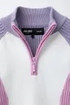 Вязаный джемпер с цветовыми блоками. коллекция лыжных костюмов Zara, светло-лиловый - фото 3