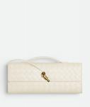 Andiamo clutch BOTTEGA VENETA, морская соль - фото