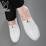 Повседневные туфли мужские Playboy, белые[Вырез] - фото 8