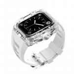 IBOANN Часы Strap Apple Compatibility Silicone Material, Pin buckle [black silver + orange strap] - фото 9