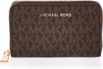 Michael Kors Jet Set Small Zip Around Leather Card Case Brown/Acorn One Size - фото 4