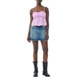 Джинсовая мини-юбка Sparkle Logo GANNI, Dyed Washed - фото 5