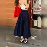 Джинсовая длинная юбка Women's NEVER RULE, темно-синий - фото 5