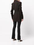 Alexander Wang ruched sleeve wool-blend jacket, коричневый - фото 4