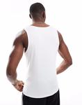 Майка ASOS DESIGN Essential Muscle Fit Rib в белом цвете - фото 4