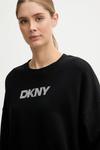 Хлопковая толстовка LOGO TERRY Dkny, черный - фото 4