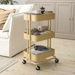 Тележка IKEA, 35x45x77 см, цвет beige-yellow - фото 3