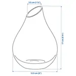 Стеклянная ваза, розовая, 17 см, SANNOLIK IKEA - фото 5