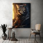 Картина на холсте Hustling Sharks Night Cat, серый - фото 3