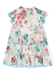 Платье Halcyon с цветочным принтом Zimmermann Kids, белый - фото 2