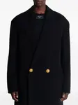 Двубортное пальто BALMAIN, черный - фото 4