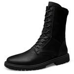 BAGE Короткие ботинки Martin до середины голени, 3 см, унисекс, черные - фото