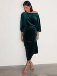 Бархатное платье от тилли Never Fully Dressed, зеленый - фото 2