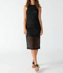 Черное платье-халат с кружевной вязкой Sanctuary - фото