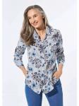 Блуза GOLDNER, цвет marine/gemustert - фото
