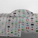 Комплект постельного белья Jay Franco, Twin, 3 предмета, серый, Minecraft - фото 3