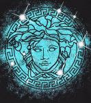 Футболка из хлопкового джерси с логотипом Versace, черный - фото 2