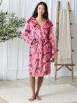 Халат из флиса с принтом лука Chelsea Peers, Pink - фото
