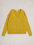 Текстурированный джемпер с V-образным вырезом White Stuff, Mid Yellow - фото 5